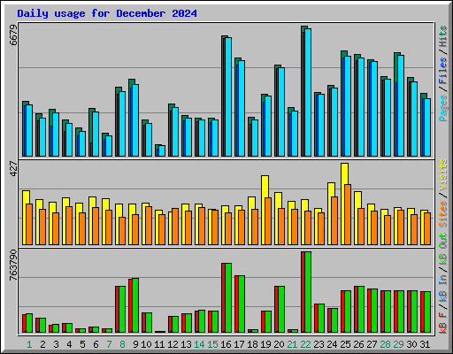 Daily usage for December 2024