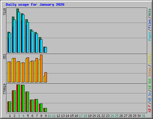 Daily usage for January 2026