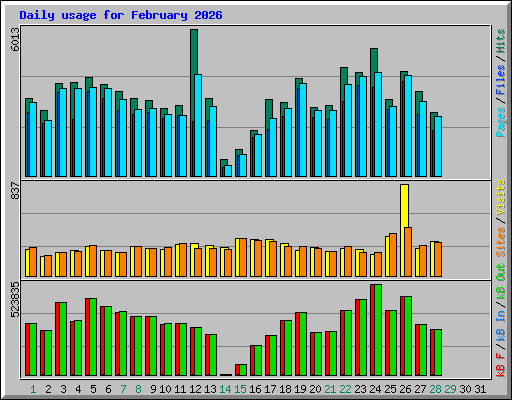 Daily usage for February 2026