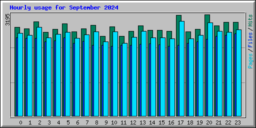 Hourly usage for September 2024