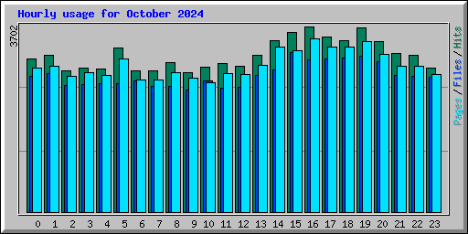 Hourly usage for October 2024